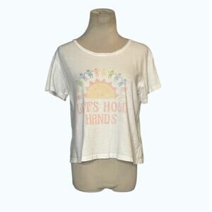 LNA white graphic short sleeves t shirt size XS